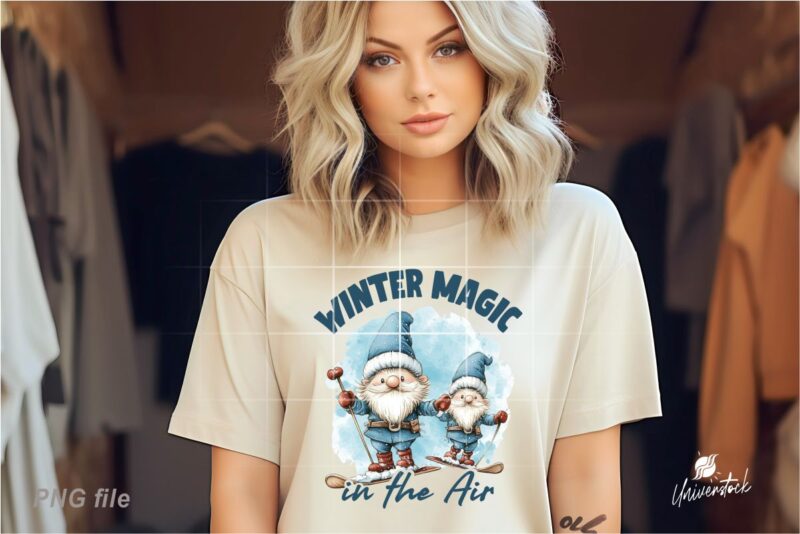Winter Gnomes Christmas Sublimation PNG T-shirt Designs Bundle