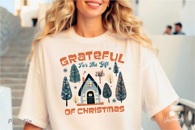 Blessed Christmas Sublimation PNG T-shirt Designs Bundle