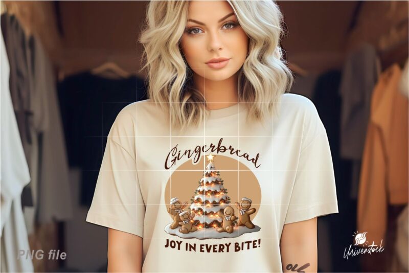 Christmas Gingerbread PNG T-shirt Designs Bundle
