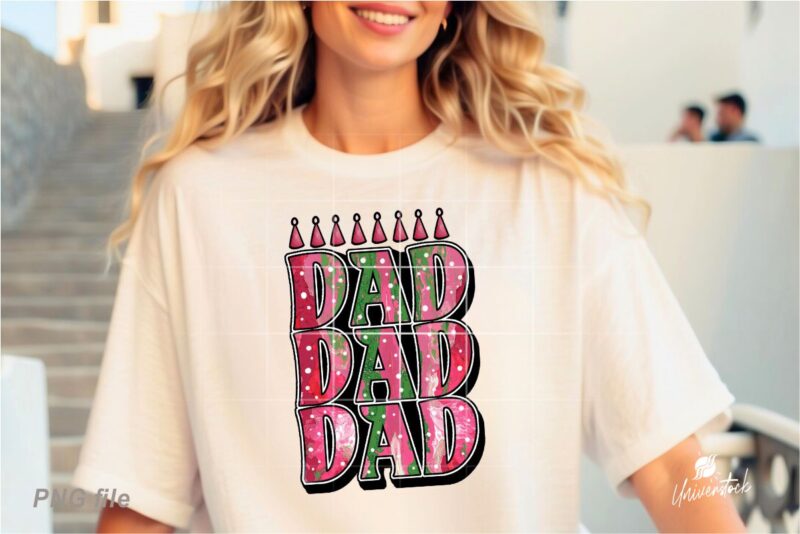 Christmas Dad Sublimation PNG T-shirt Designs Bundle