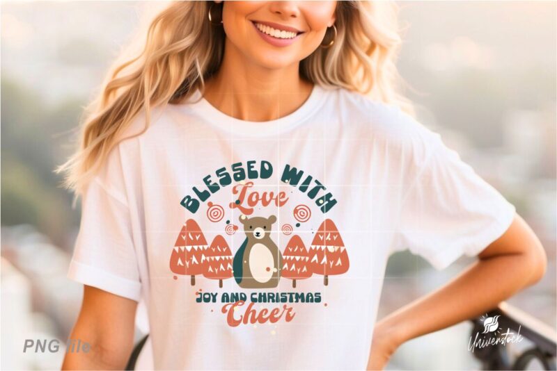 Blessed Christmas Sublimation PNG T-shirt Designs Bundle