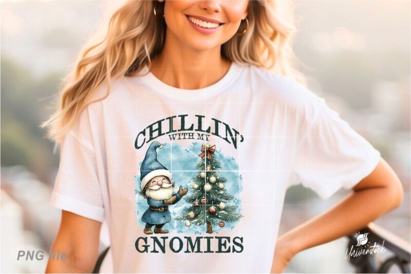 Winter Gnomes Christmas Sublimation PNG T-shirt Designs Bundle