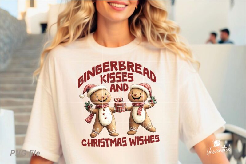 Christmas Gingerbread PNG T-shirt Designs Bundle