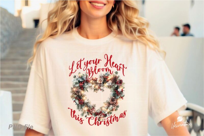 Christmas Floral Bouquet PNG T-shirt Designs Bundle