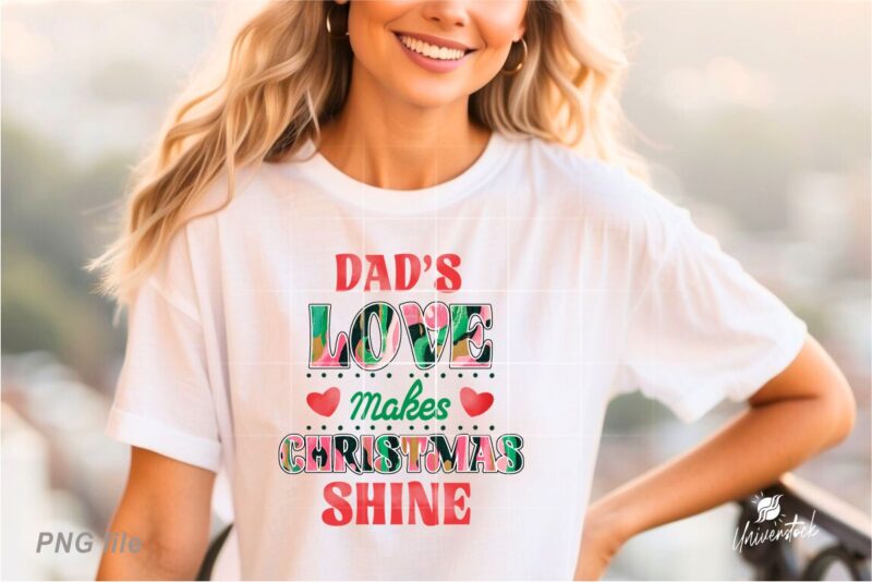 Christmas Dad Sublimation PNG T-shirt Designs Bundle