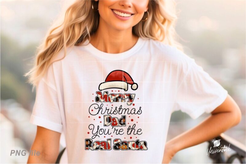 Christmas Dad Sublimation PNG T-shirt Designs Bundle