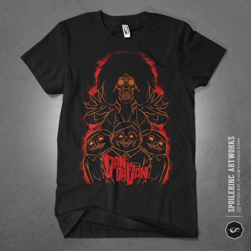 dandadan anime tshirt design bundle illustration