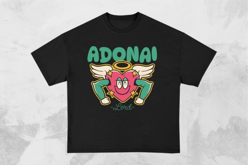 Adonai Lord Christian Graffiti T-shirt Design