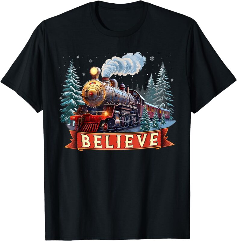 Believe Christmas Shirts All Aboard Polar Express Xmas 2024 T-Shirt