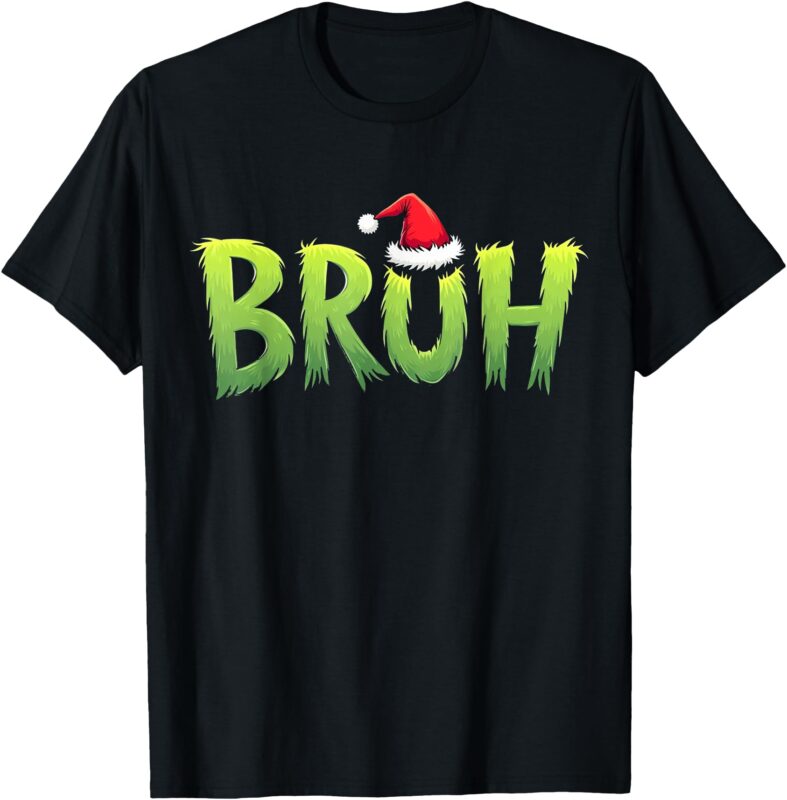 Bruh Christmas Kids Teens Boys Funny Christmas humor Meme T-Shirt