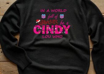Cindy Lou Christmas t shirt vector file