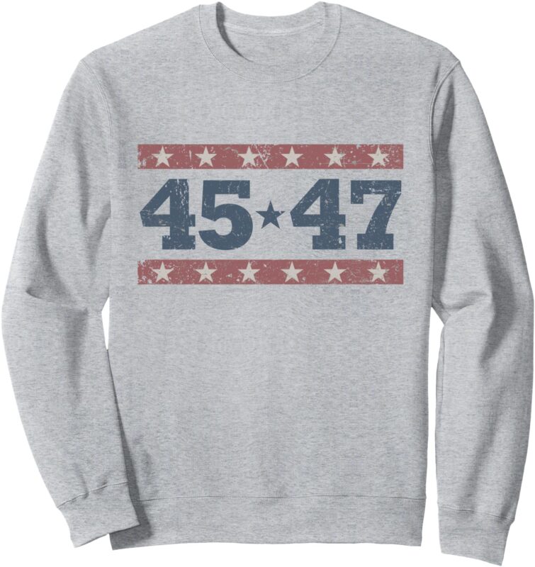 Distressed Vintage Donald Trump 2024 – 45 & 47 President Sweatshirt