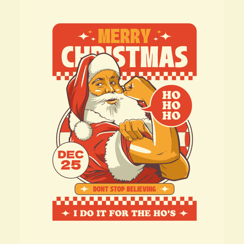 t-shirt vector Retro Christmas Design Bundle