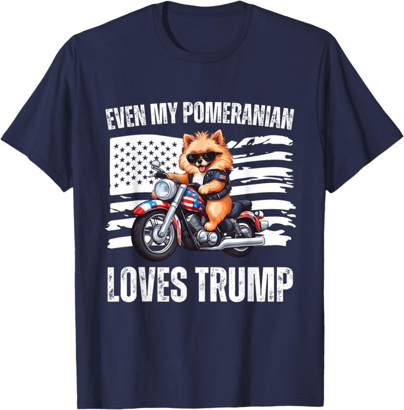 Even My Pomeranian Loves Trump Dogs Republican Vance Vote T-Shirt