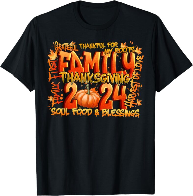 Family 2024 Thanksgiving png, Thanksgiving Crew T-Shirt