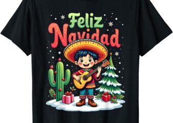 Feliz Navidad 2024 Christmas Spanish Mexican Feliz Navidad T-Shirt