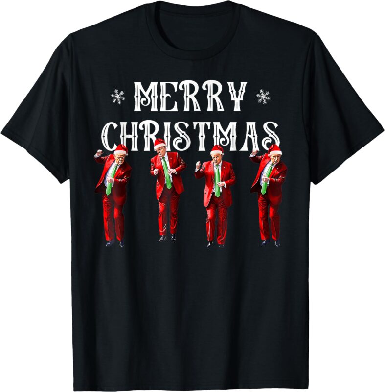 Funny Trump Dance Santa Claus Christmas Xmas Pajamas Holiday T-Shirt
