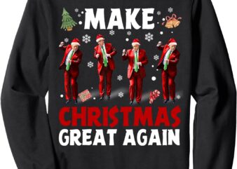 Funny Trump Dance Santa Claus Make Christmas Great Again Sweatshirt