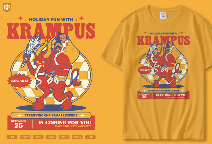 t-shirt vector Retro Christmas Design Bundle