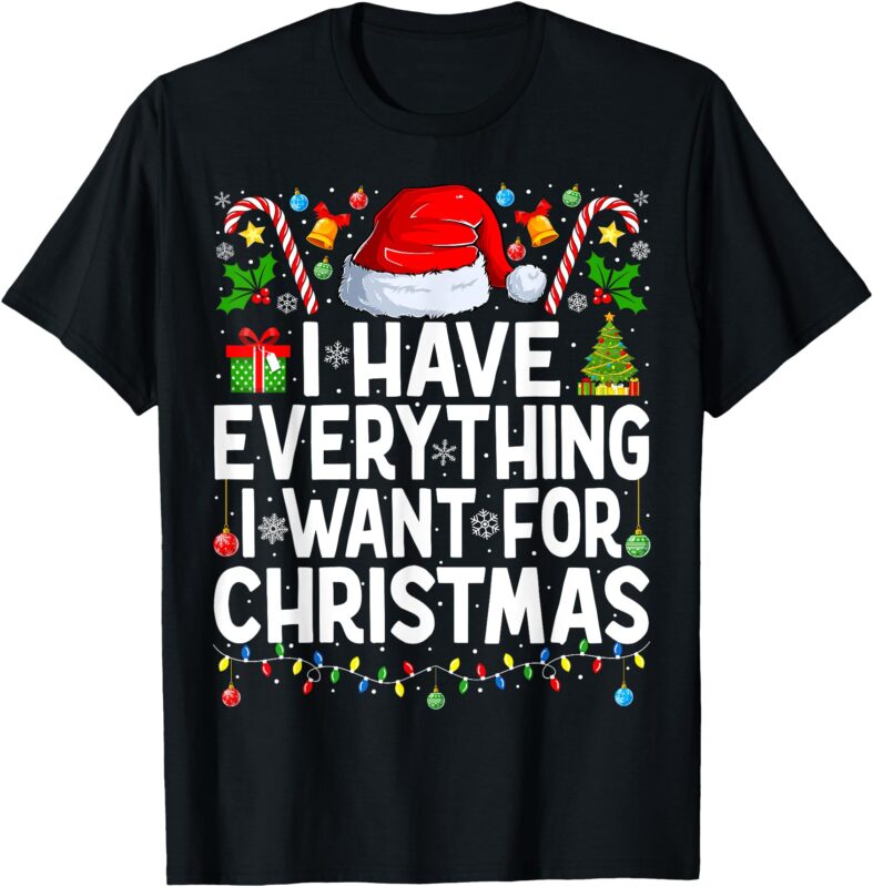 I Have Everything I Want for Christmas Couple Xmas Couples T-Shirt