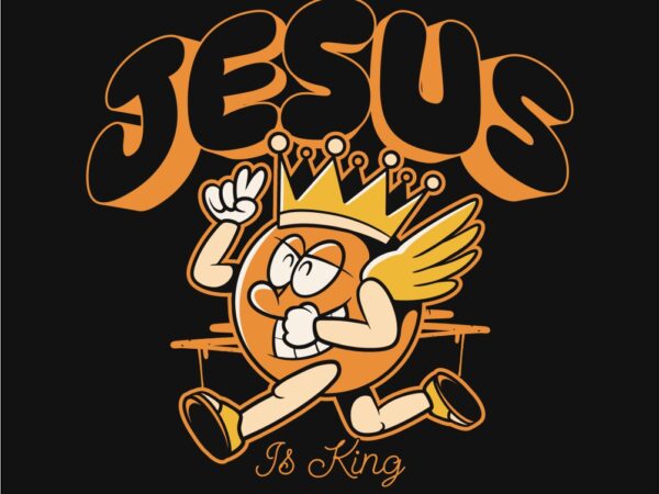 Jesus is king christian graffiti t-shirt design Jesus is king christian graffiti t-shirt design