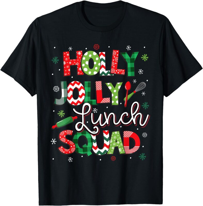 Jolly Lunch Squad Funny Lunch Lady Christmas Lunch Lady T-Shirt