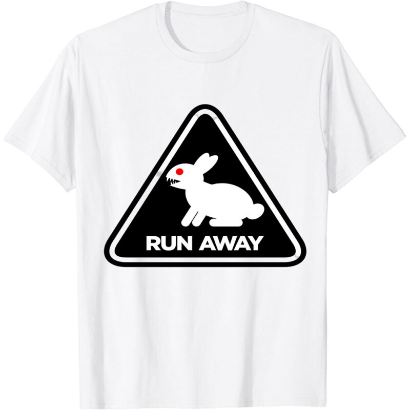 Killer Rabbit (Black) Baseball ¾ Sleeve T-Shirt