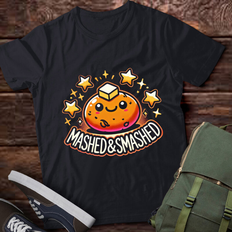 LT653-Thanksgiving Mashed & Smashed Funny Sweet Potato T-Shirt