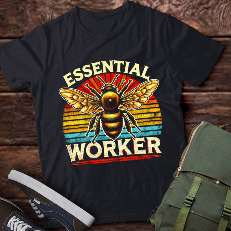 LT765-Honey Bees I Beekeeping I Bee Farming I Essential Worker Bee Long Sleeve T-Shirt