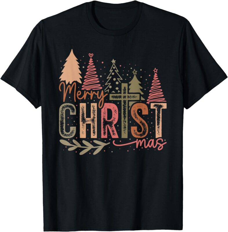 Merry Christ Mas Christian Jesus Christmas PJs Xmas Pajamas T-Shirt