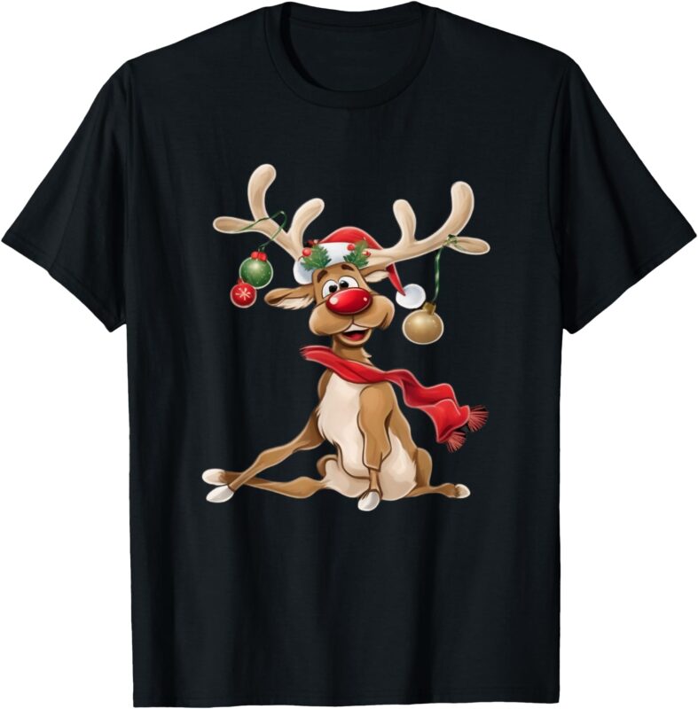 Merry Christmas T-Shirt Women Gifts for him funny Reindeer T-Shirt