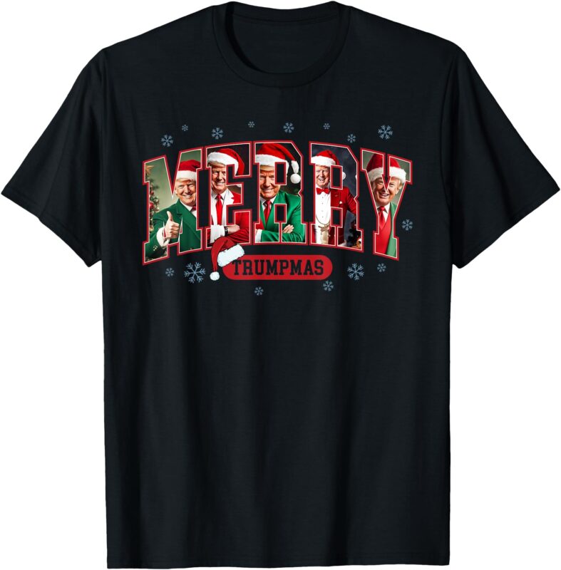 Merry Trumpmas Santa Trump Christmas Pajamas Funny T-Shirt
