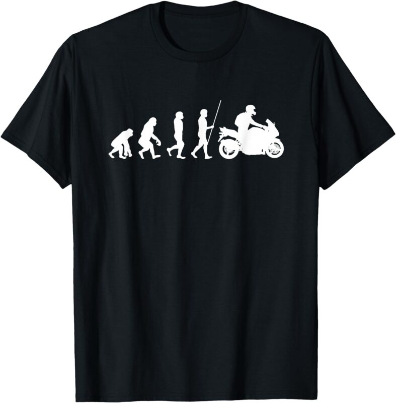 Motorcyclist Biker Evolution For Motorcycle Motorbike Riders T-Shirt