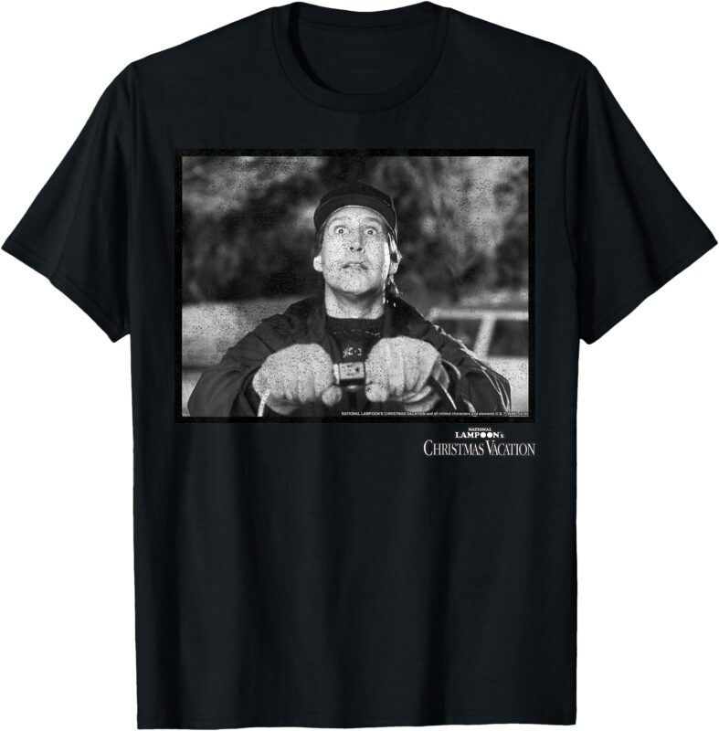 National Lampoon’s Christmas Vacation Clark Black & White,Short Sleeve T-Shirt