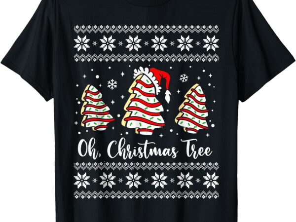 Oh christmas tree cakes debbie becky jen cake lovers groovy t-shirt