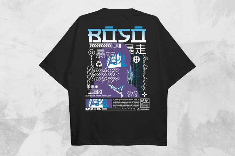 Streetwear T-shirt Designs Bundle Vol. 5 Vector File