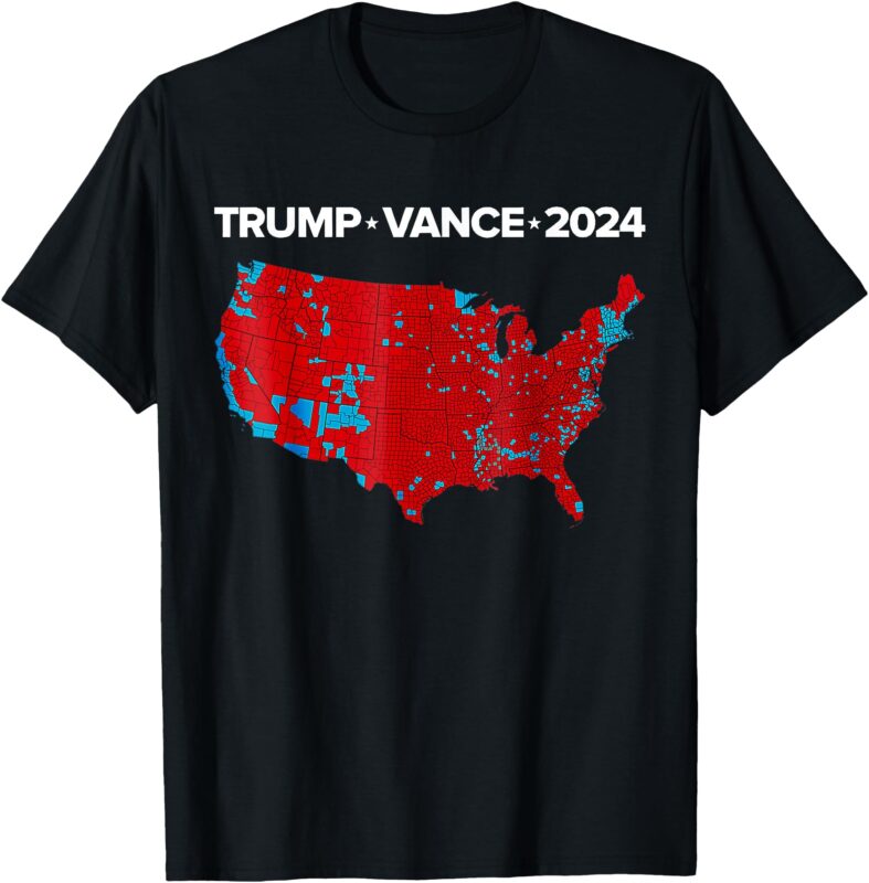 Retro Vintage Trump Vance 2024 Electoral Map T-Shirt
