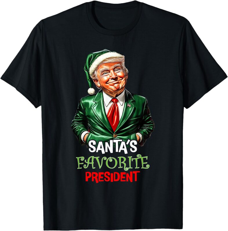 Santa’s Favorite President Funny Santa Trump 2024 Christmas T-Shirt