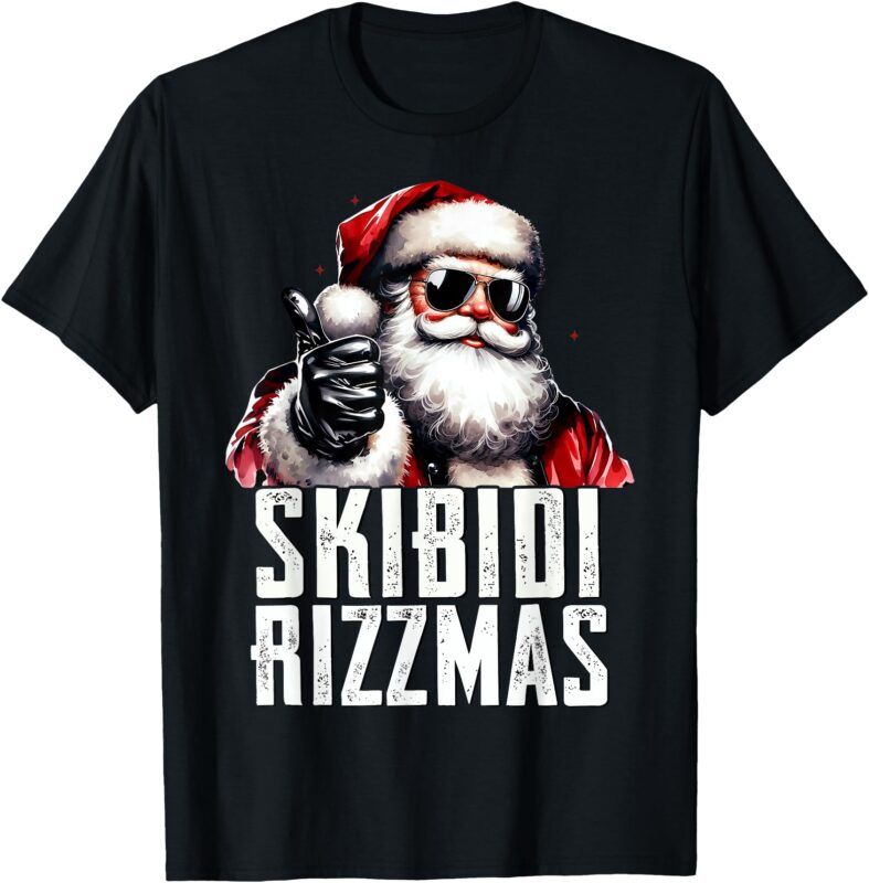 Skibidi Rizzmas Christmas Rizz Santa Claus Charisma Kid Cool T-Shirt