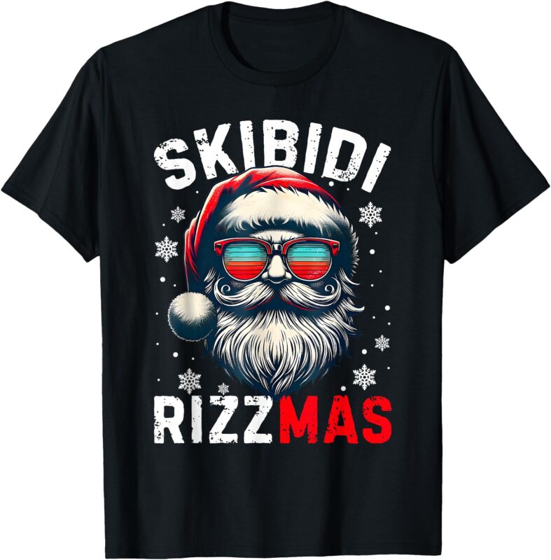 Skibidi Rizzmas Christmas Rizz Santa Claus Charisma Xmas Kid T-Shirt