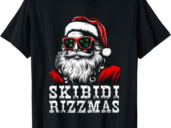 Skibidi rizzmas vintage merry christmas santa sigmas rizzmas t-shirt