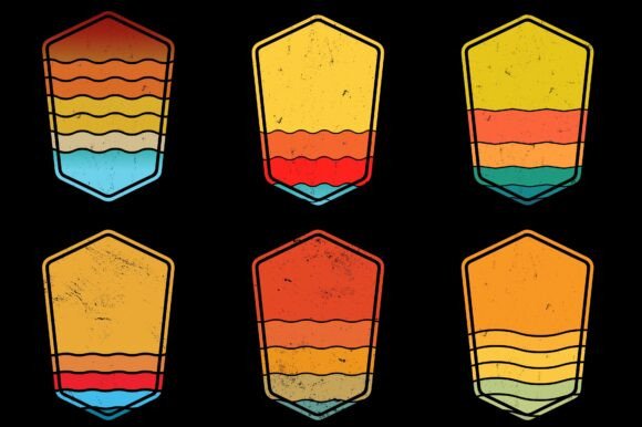 Sunset Colorful T-Shirt Graphic Bundle