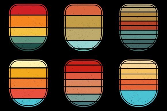 Sunset Colorful T-Shirt Graphic Bundle
