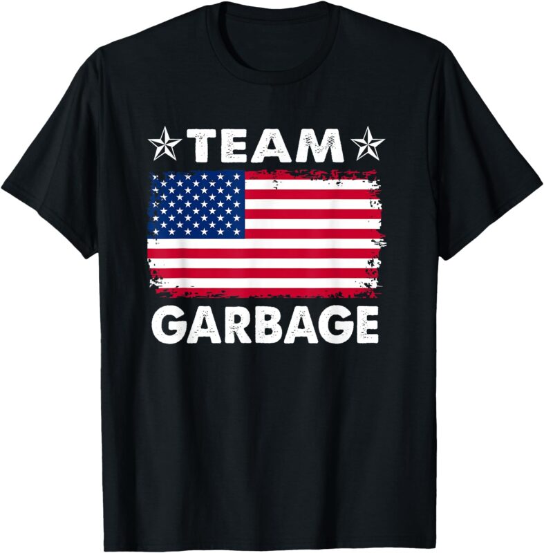 Team Garbage 2024 American USA Flag Retro Vintage Funny T-Shirt