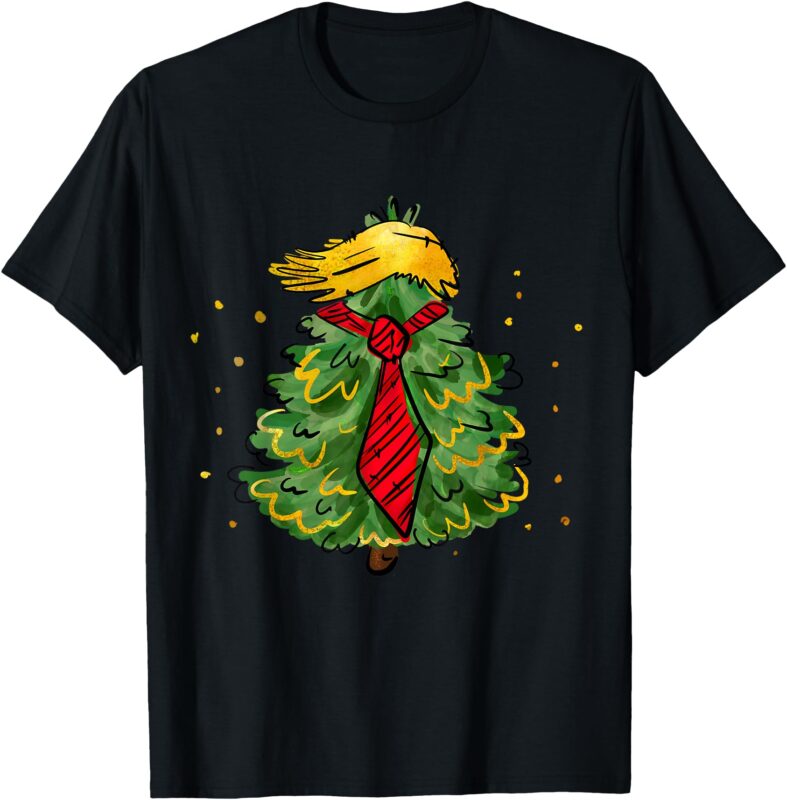 Trump Christmas USA Funny Trump Hair Tree Men, Women, Kids T-Shirt