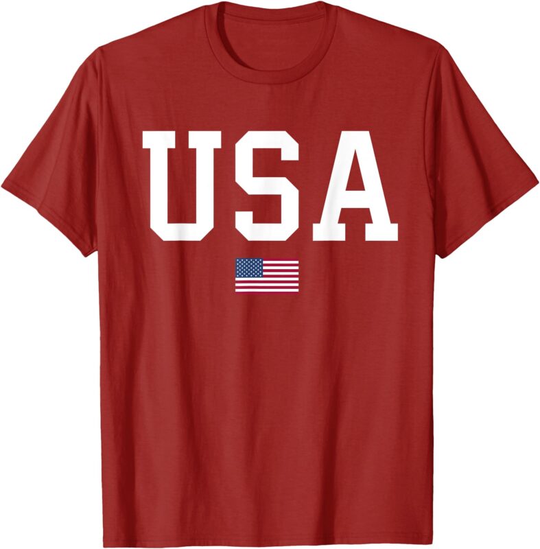 USA Women Men Kids American Flag Patriotic 4th of July T-Shirt