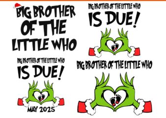 Big Brother Who Is Due Svg, Big Brother Of The Little Who Svg, A Little Who Is Due Svg t shirt template