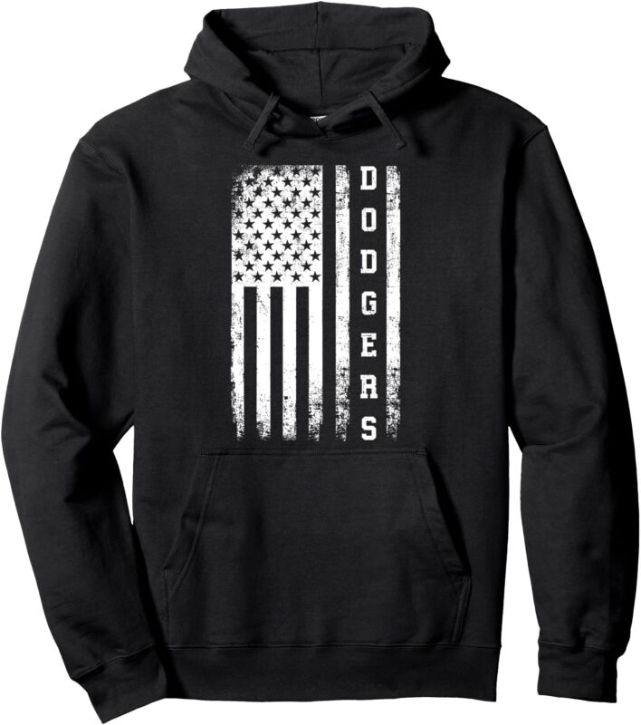 Vintage Retro Dodgers Style Classic Pullover Hoodie