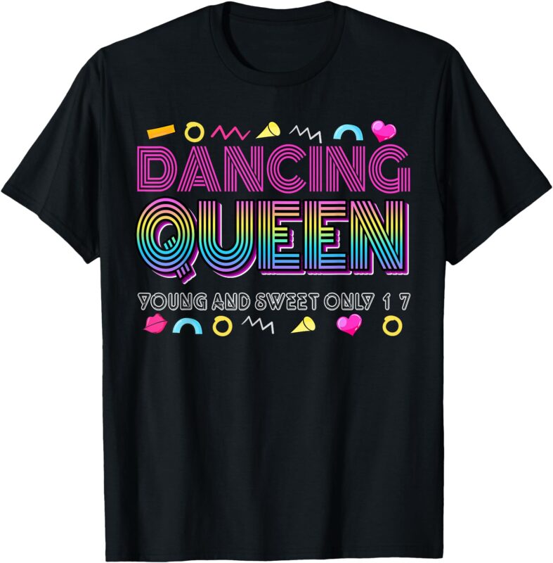 Vintage T-Shirt, dancing queen, young and sweet only 17