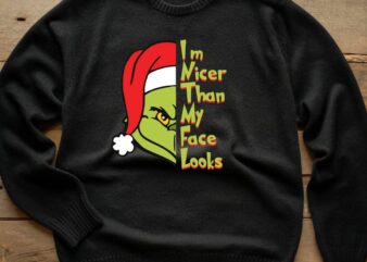 Grinch Nicer t shirt design template